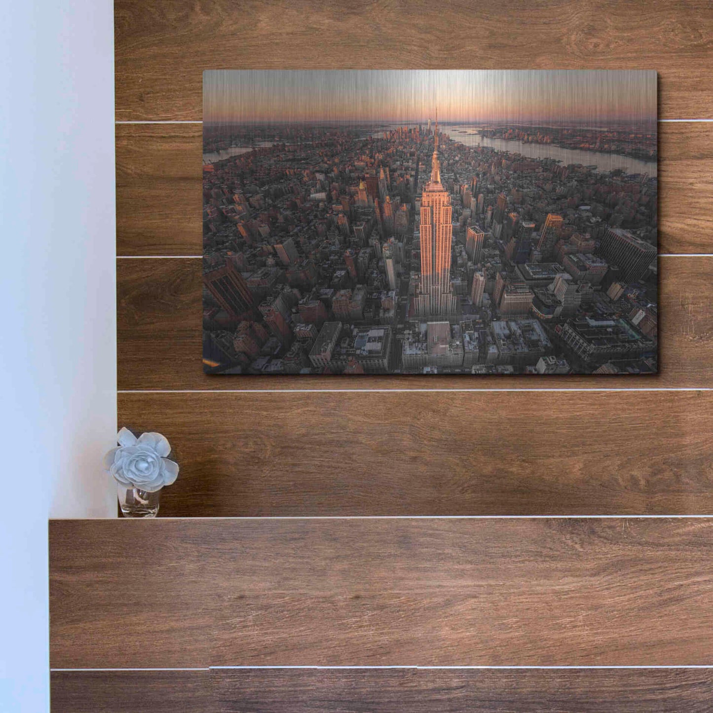 Luxe Metal Art 'Morning Lineup' by Bruce Getty, Metal Wall Art,16x12