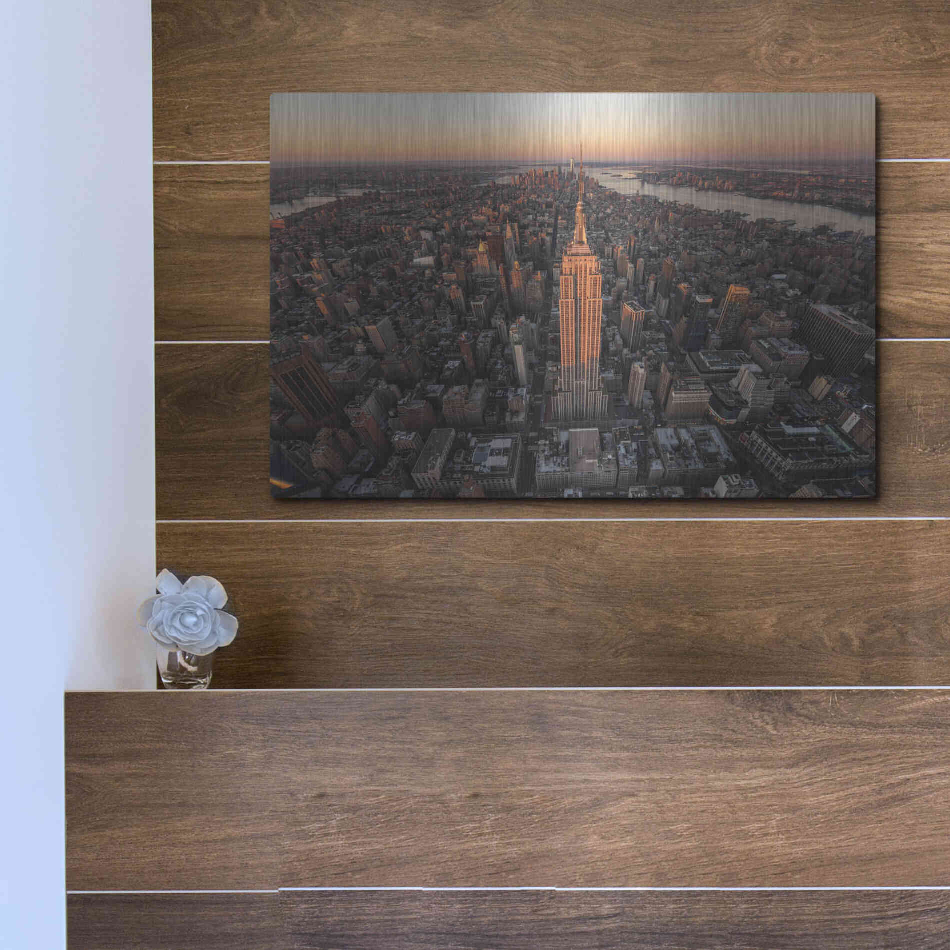 Luxe Metal Art 'Morning Lineup' by Bruce Getty, Metal Wall Art,16x12