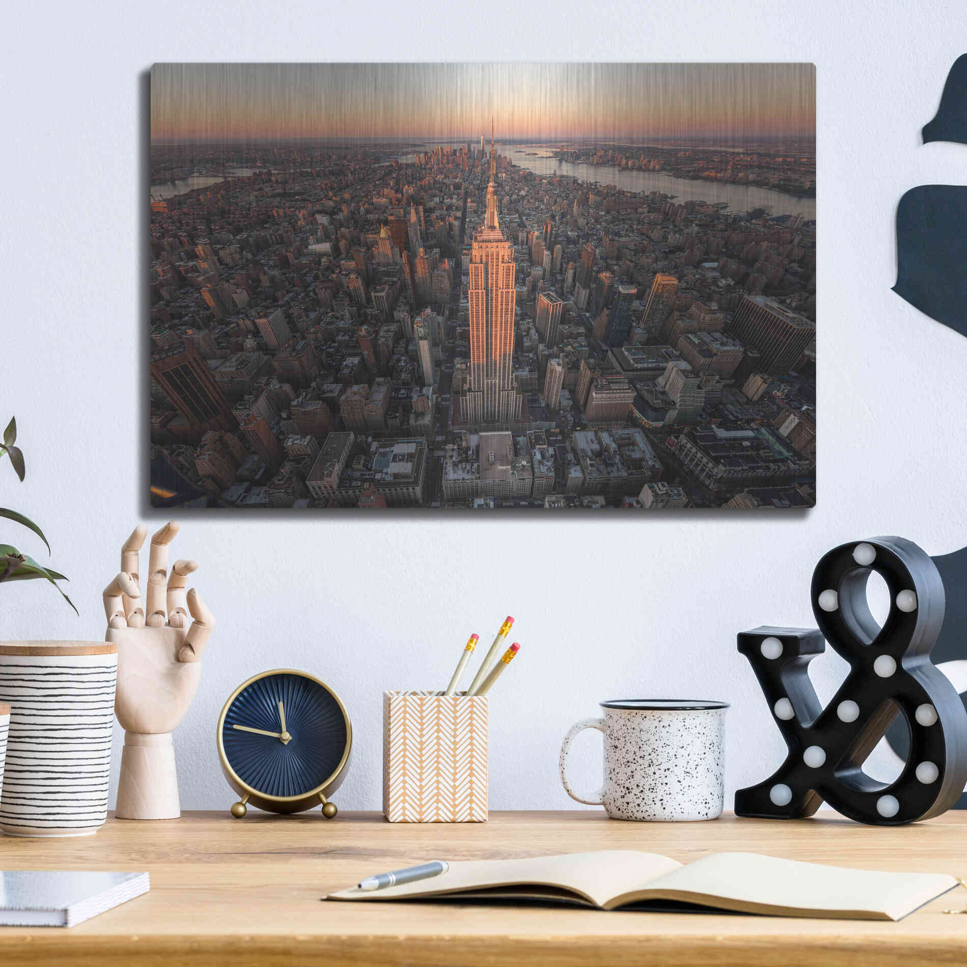 Luxe Metal Art 'Morning Lineup' by Bruce Getty, Metal Wall Art,16x12