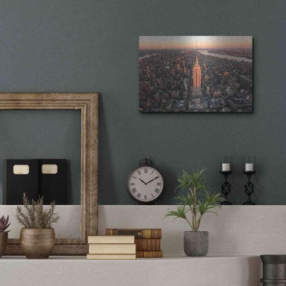 Luxe Metal Art 'Morning Lineup' by Bruce Getty, Metal Wall Art,16x12