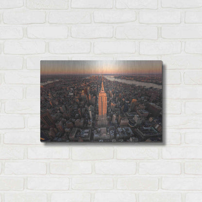 Luxe Metal Art 'Morning Lineup' by Bruce Getty, Metal Wall Art,24x16
