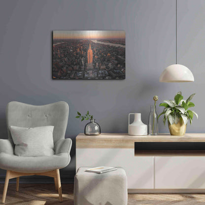 Luxe Metal Art 'Morning Lineup' by Bruce Getty, Metal Wall Art,24x16