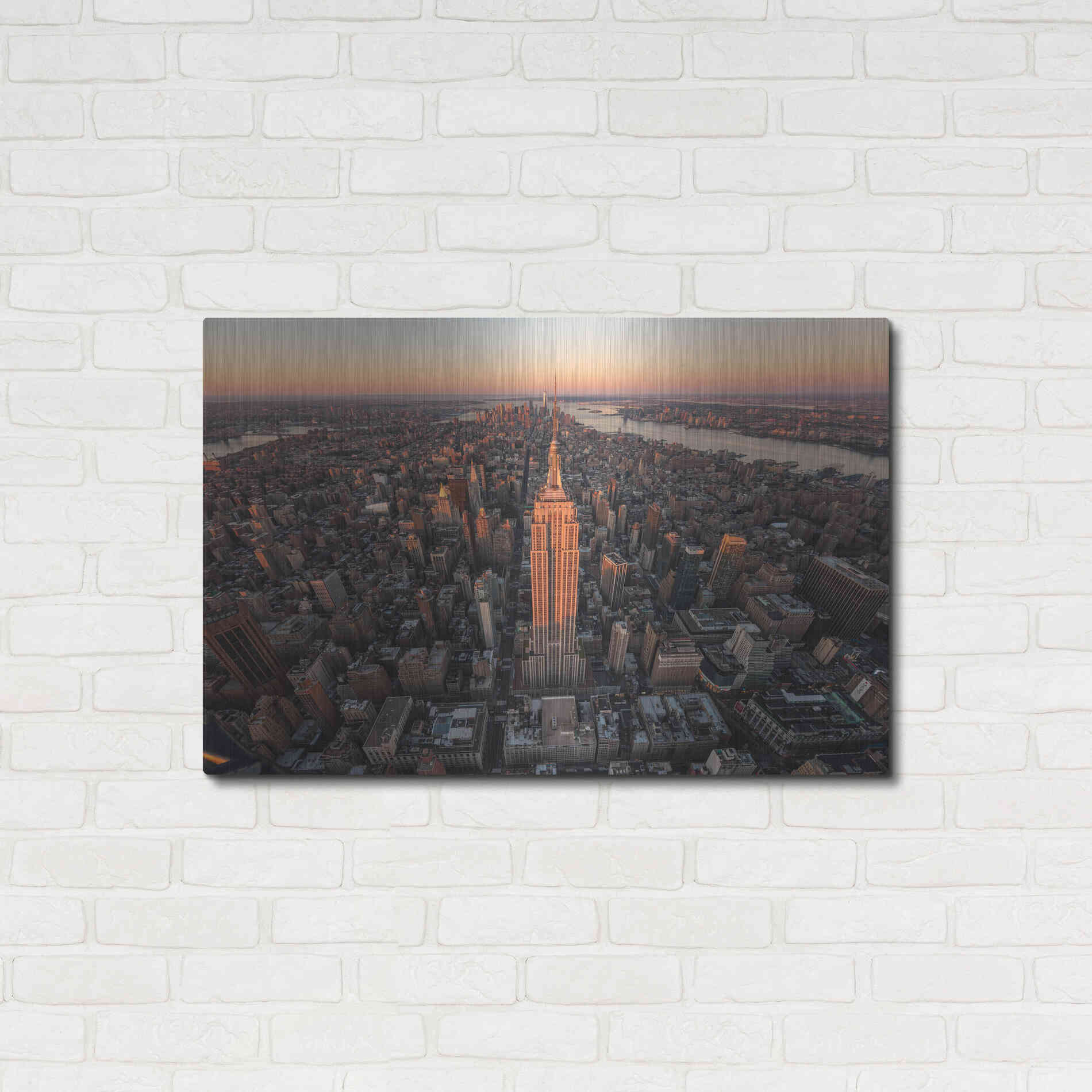 Luxe Metal Art 'Morning Lineup' by Bruce Getty, Metal Wall Art,36x24
