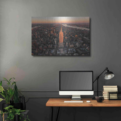 Luxe Metal Art 'Morning Lineup' by Bruce Getty, Metal Wall Art,36x24