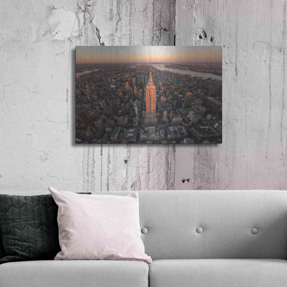 Luxe Metal Art 'Morning Lineup' by Bruce Getty, Metal Wall Art,36x24