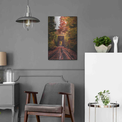 Luxe Metal Art 'New England Train Trestle Bridge' by Bruce Getty, Metal Wall Art,16x24