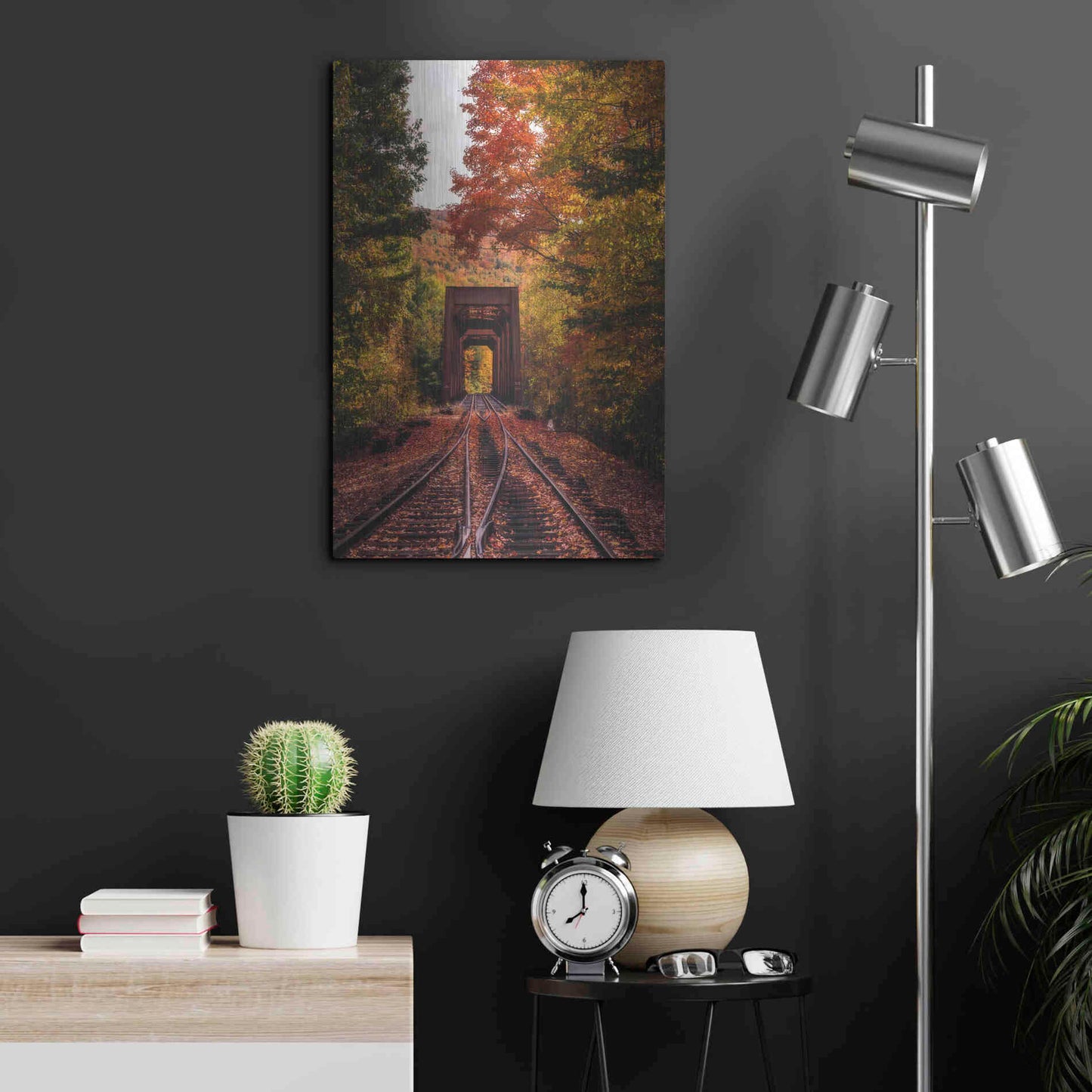 Luxe Metal Art 'New England Train Trestle Bridge' by Bruce Getty, Metal Wall Art,16x24