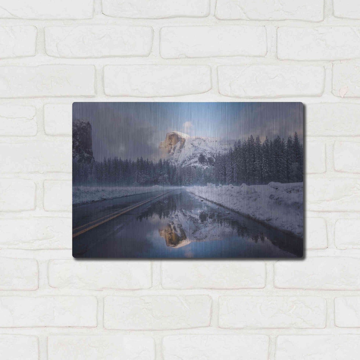 Luxe Metal Art 'Roadside Reflection 2' by Bruce Getty, Metal Wall Art,16x12