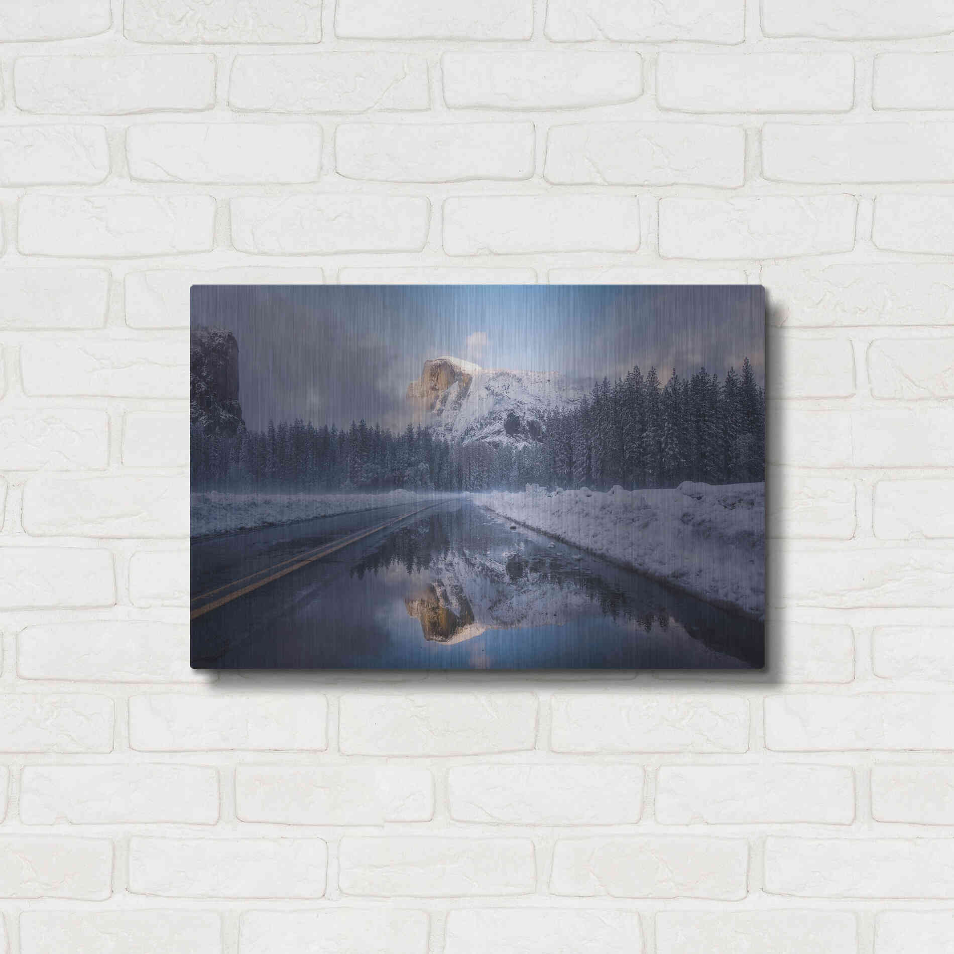 Luxe Metal Art 'Roadside Reflection 2' by Bruce Getty, Metal Wall Art,24x16