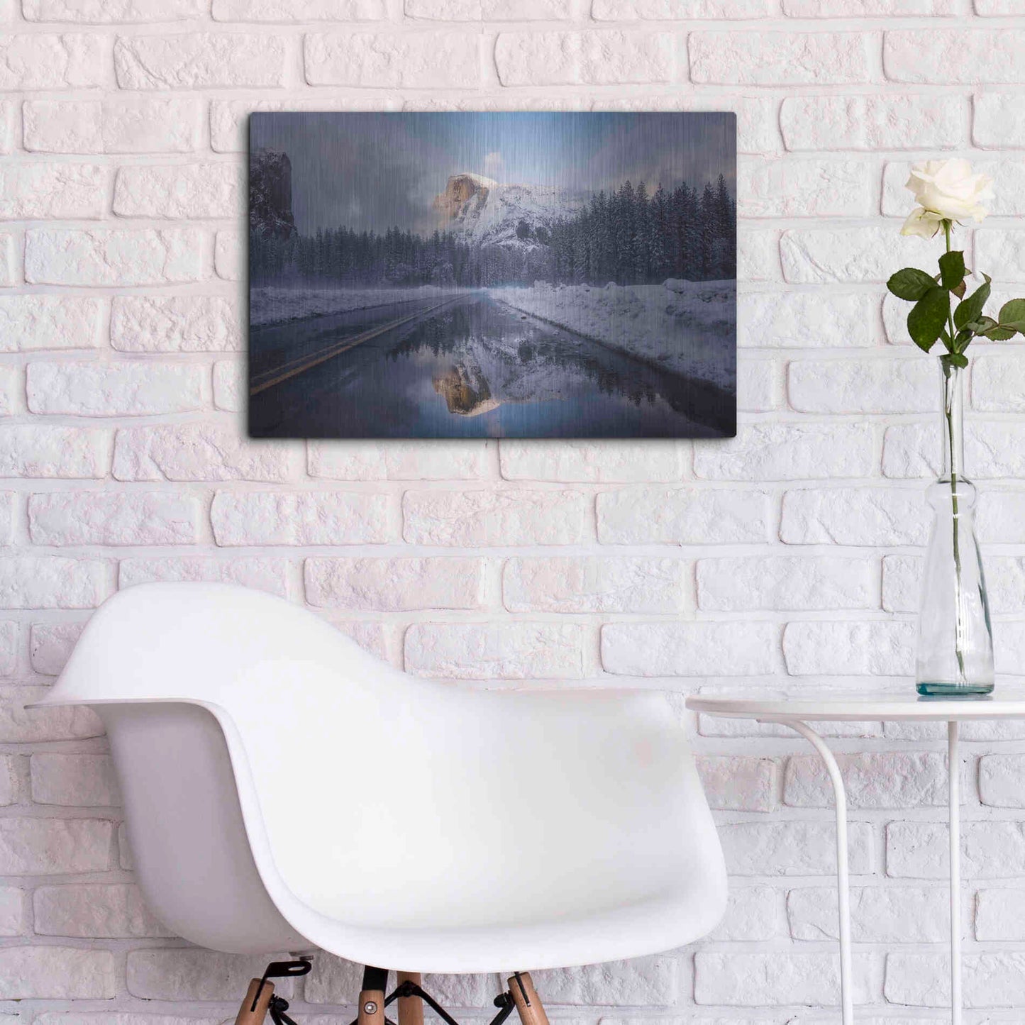 Luxe Metal Art 'Roadside Reflection 2' by Bruce Getty, Metal Wall Art,24x16