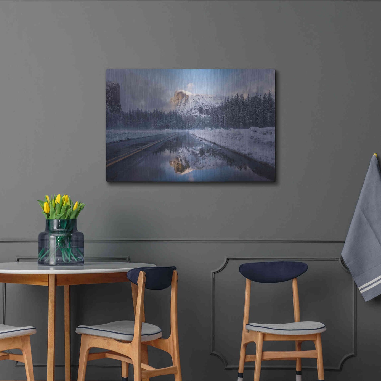 Luxe Metal Art 'Roadside Reflection 2' by Bruce Getty, Metal Wall Art,36x24