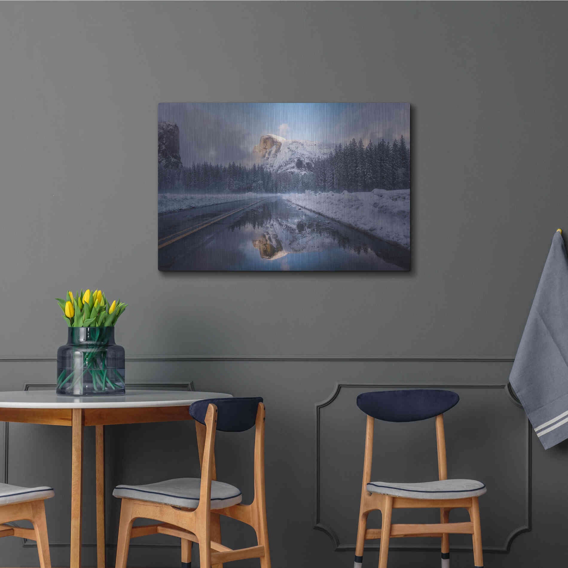 Luxe Metal Art 'Roadside Reflection 2' by Bruce Getty, Metal Wall Art,36x24