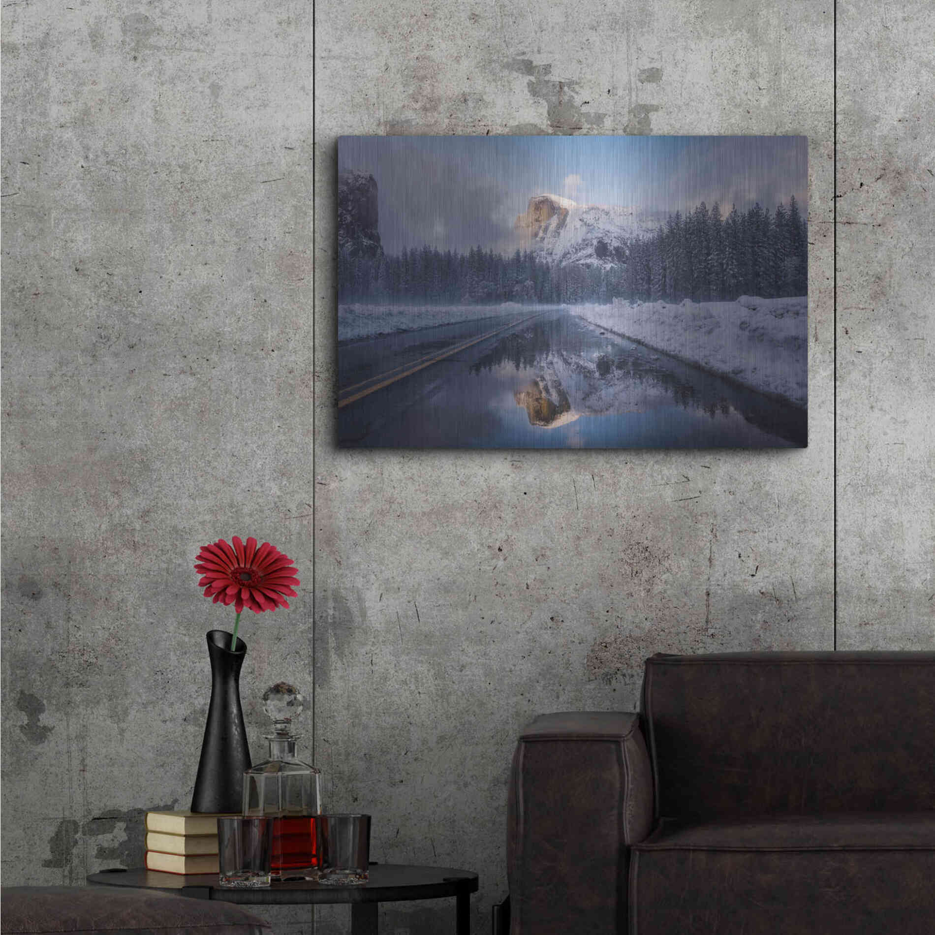 Luxe Metal Art 'Roadside Reflection 2' by Bruce Getty, Metal Wall Art,36x24