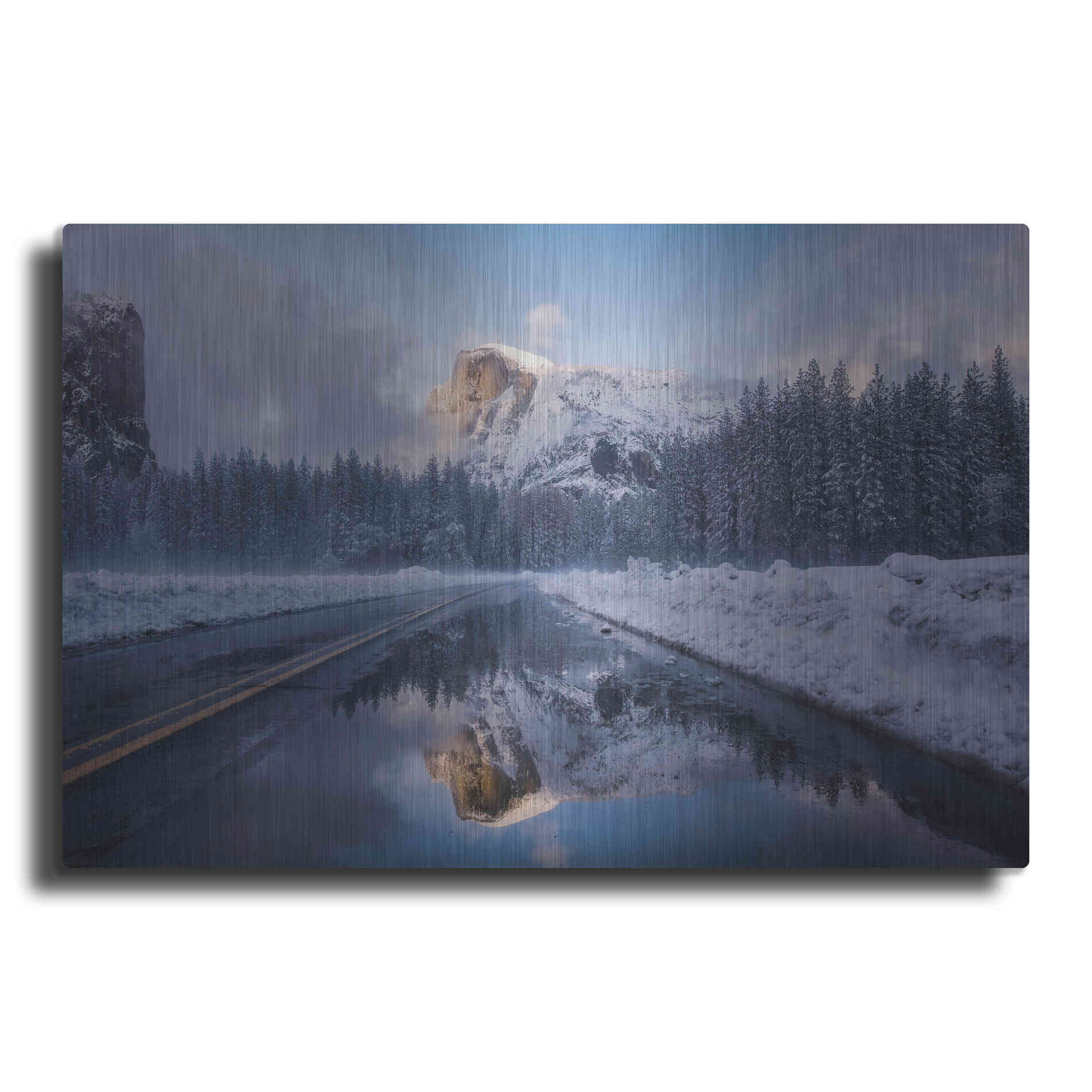 Luxe Metal Art 'Roadside Reflection 2' by Bruce Getty, Metal Wall Art