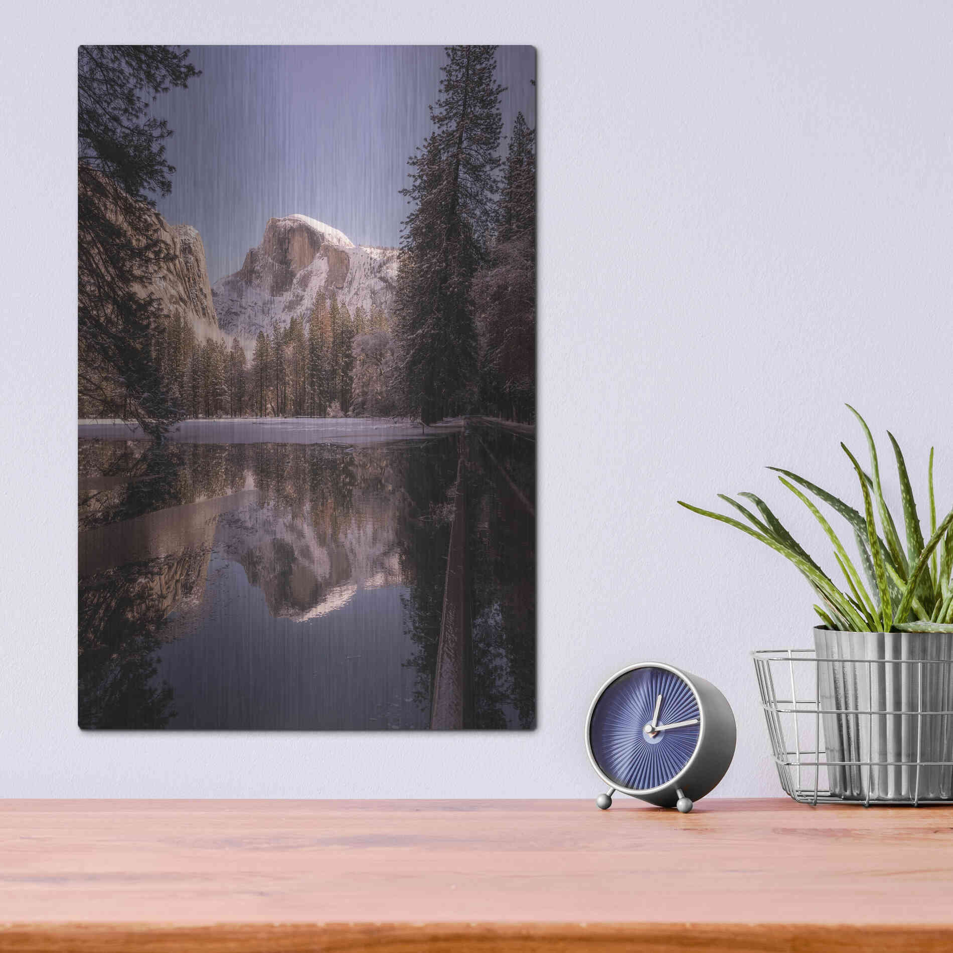 Luxe Metal Art 'Roadside Reflection' by Bruce Getty, Metal Wall Art,12x16