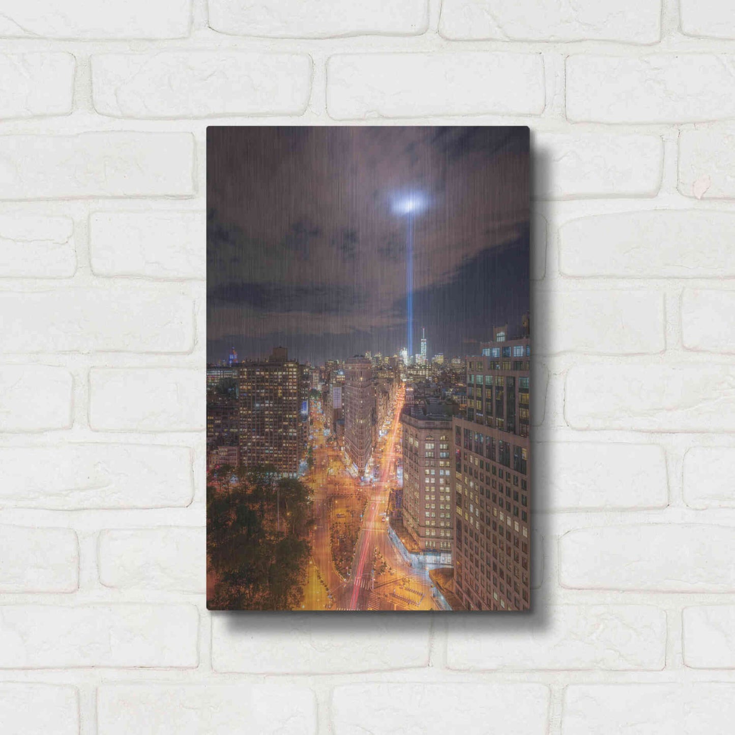 Luxe Metal Art 'Rooftop Break' by Bruce Getty, Metal Wall Art,12x16