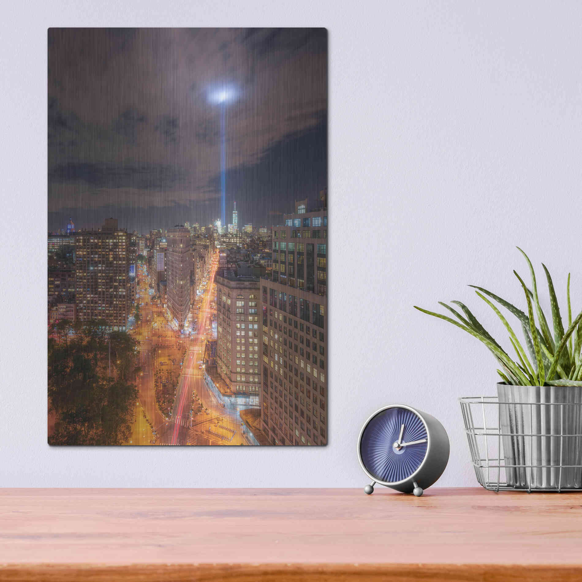 Luxe Metal Art 'Rooftop Break' by Bruce Getty, Metal Wall Art,12x16