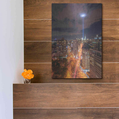 Luxe Metal Art 'Rooftop Break' by Bruce Getty, Metal Wall Art,12x16