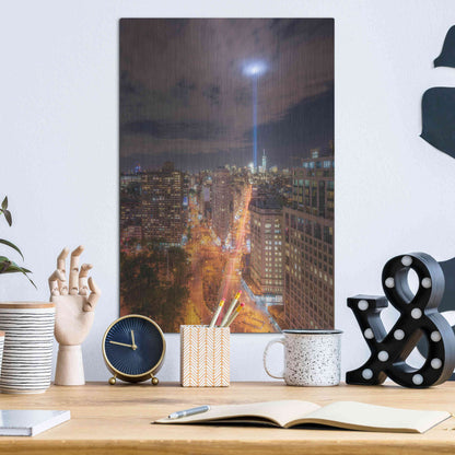 Luxe Metal Art 'Rooftop Break' by Bruce Getty, Metal Wall Art,12x16