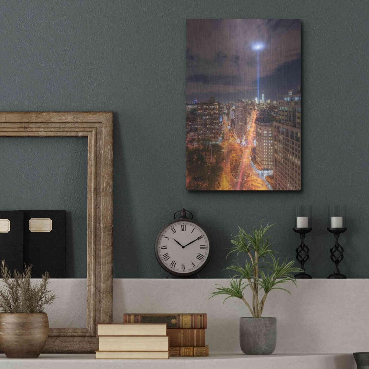 Luxe Metal Art 'Rooftop Break' by Bruce Getty, Metal Wall Art,12x16
