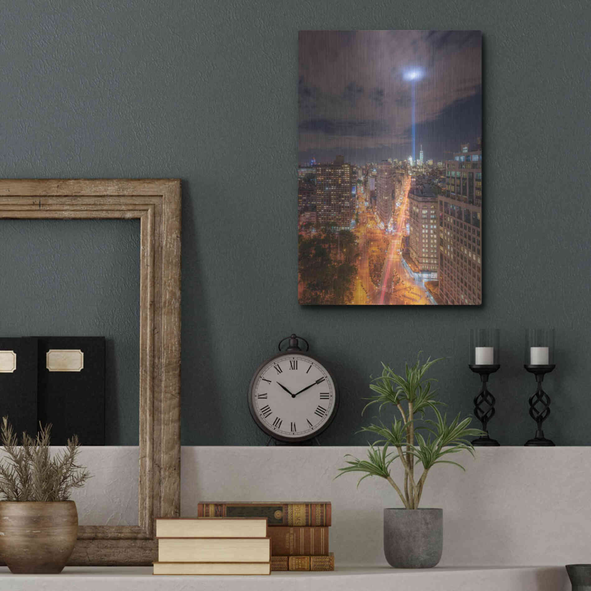 Luxe Metal Art 'Rooftop Break' by Bruce Getty, Metal Wall Art,12x16