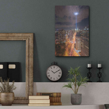 Luxe Metal Art 'Rooftop Break' by Bruce Getty, Metal Wall Art,12x16