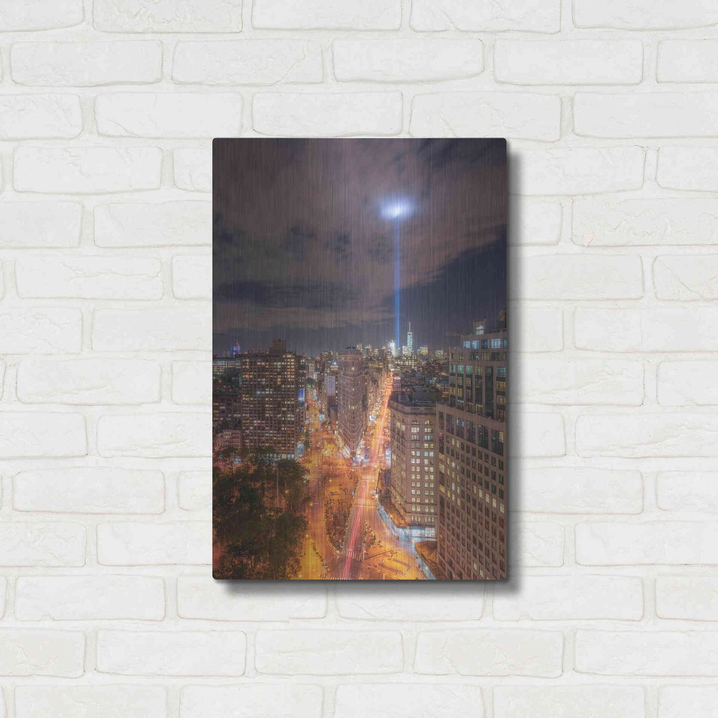 Luxe Metal Art 'Rooftop Break' by Bruce Getty, Metal Wall Art,16x24