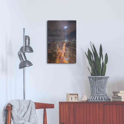Luxe Metal Art 'Rooftop Break' by Bruce Getty, Metal Wall Art,16x24