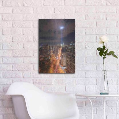 Luxe Metal Art 'Rooftop Break' by Bruce Getty, Metal Wall Art,16x24