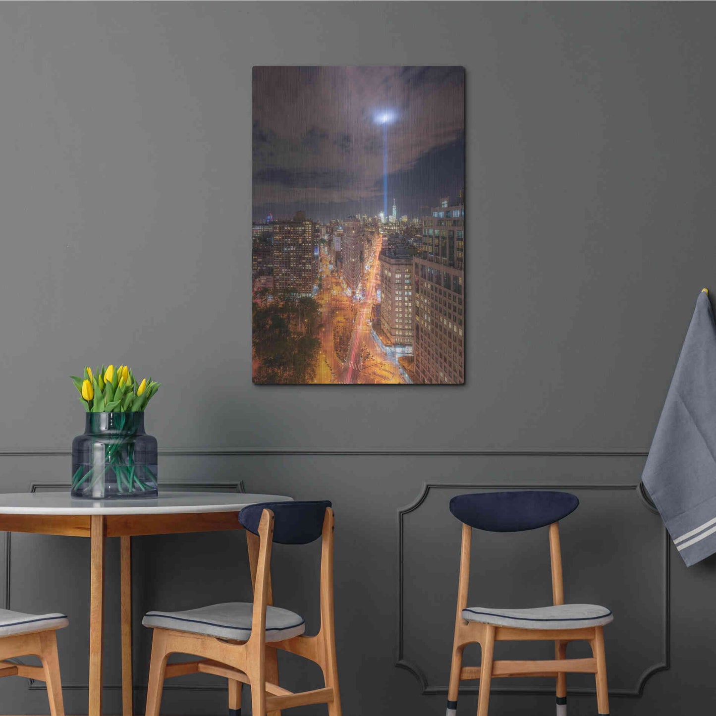 Luxe Metal Art 'Rooftop Break' by Bruce Getty, Metal Wall Art,24x36
