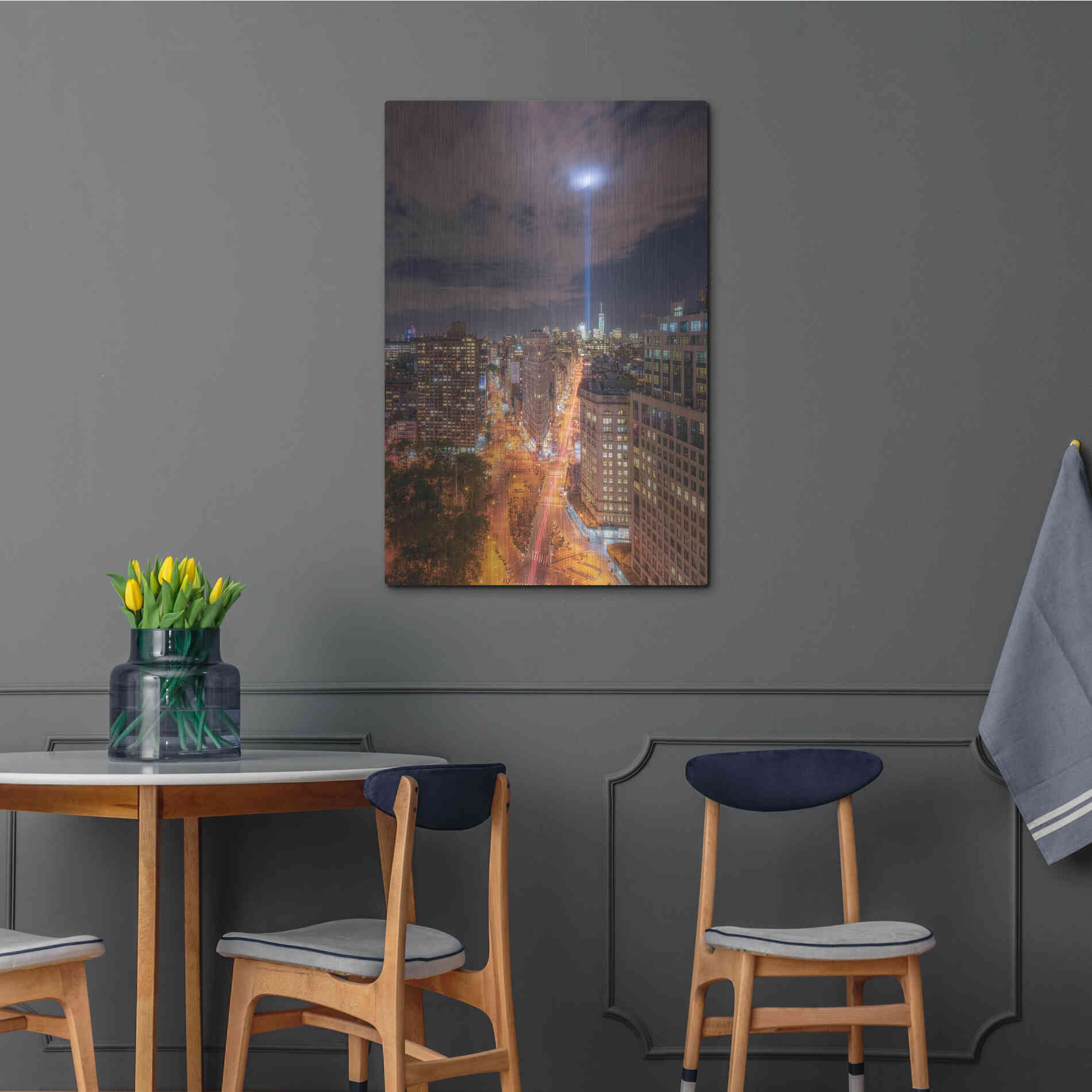 Luxe Metal Art 'Rooftop Break' by Bruce Getty, Metal Wall Art,24x36