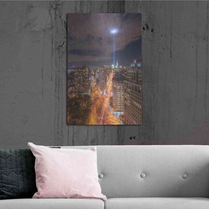 Luxe Metal Art 'Rooftop Break' by Bruce Getty, Metal Wall Art,24x36