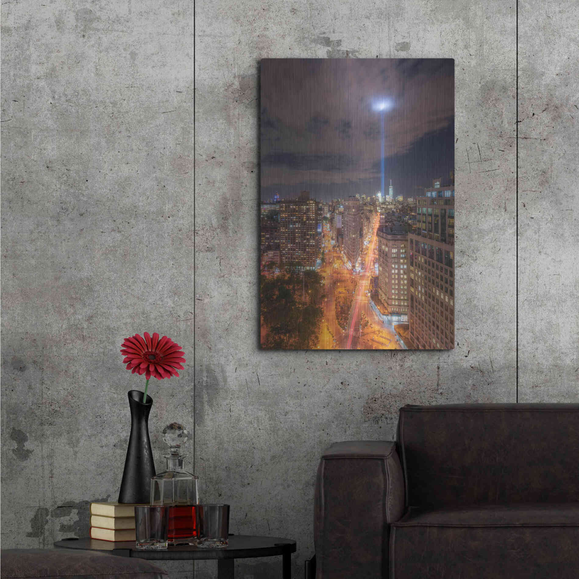Luxe Metal Art 'Rooftop Break' by Bruce Getty, Metal Wall Art,24x36