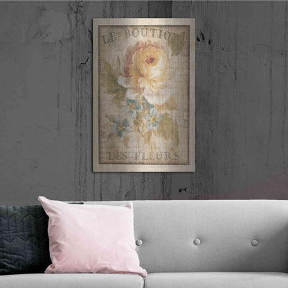 Luxe Metal Art 'Parisian Flowers I' by Danhui Nai, Metal Wall Art,24x36