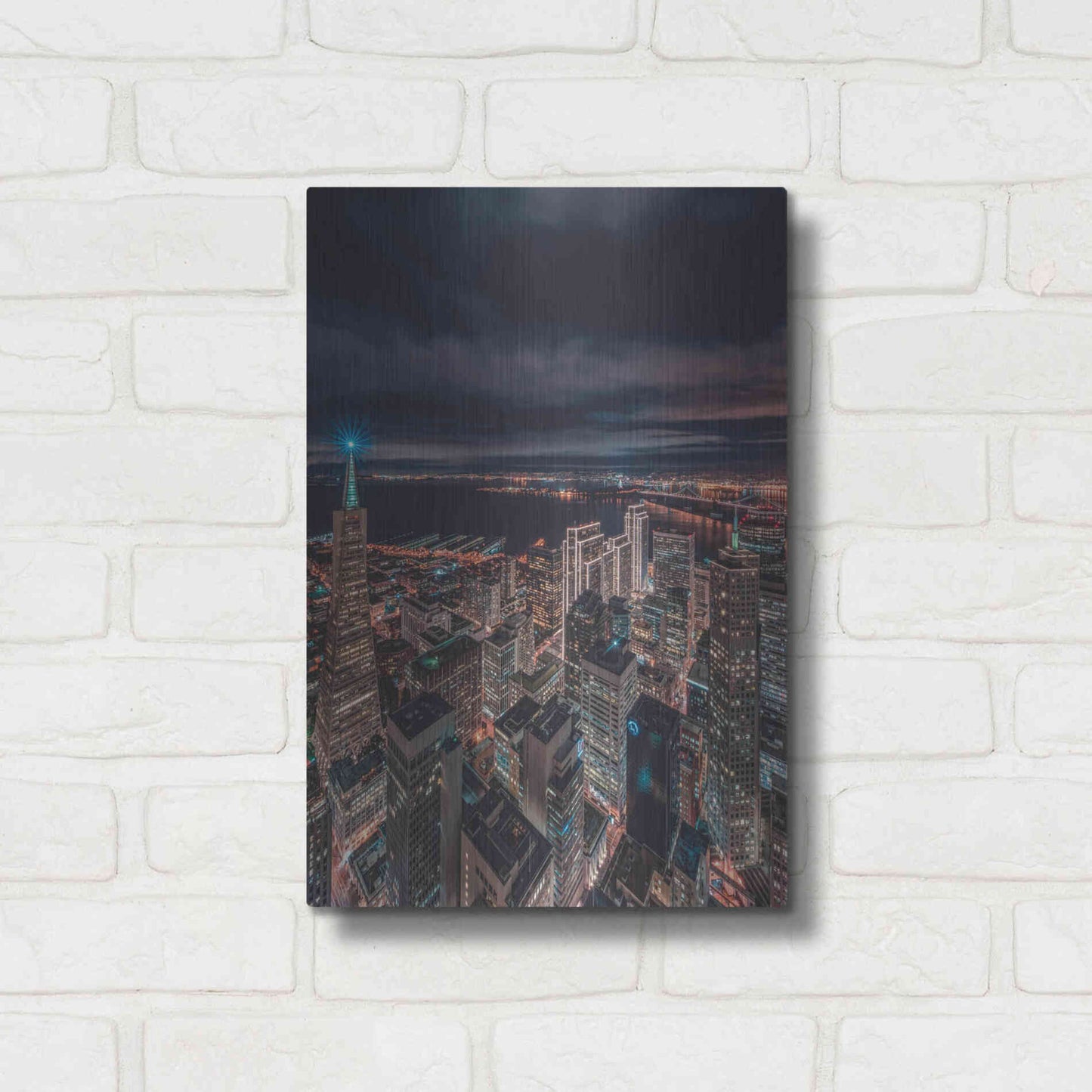 Luxe Metal Art 'San Francisco Look Down 5' by Bruce Getty, Metal Wall Art,12x16