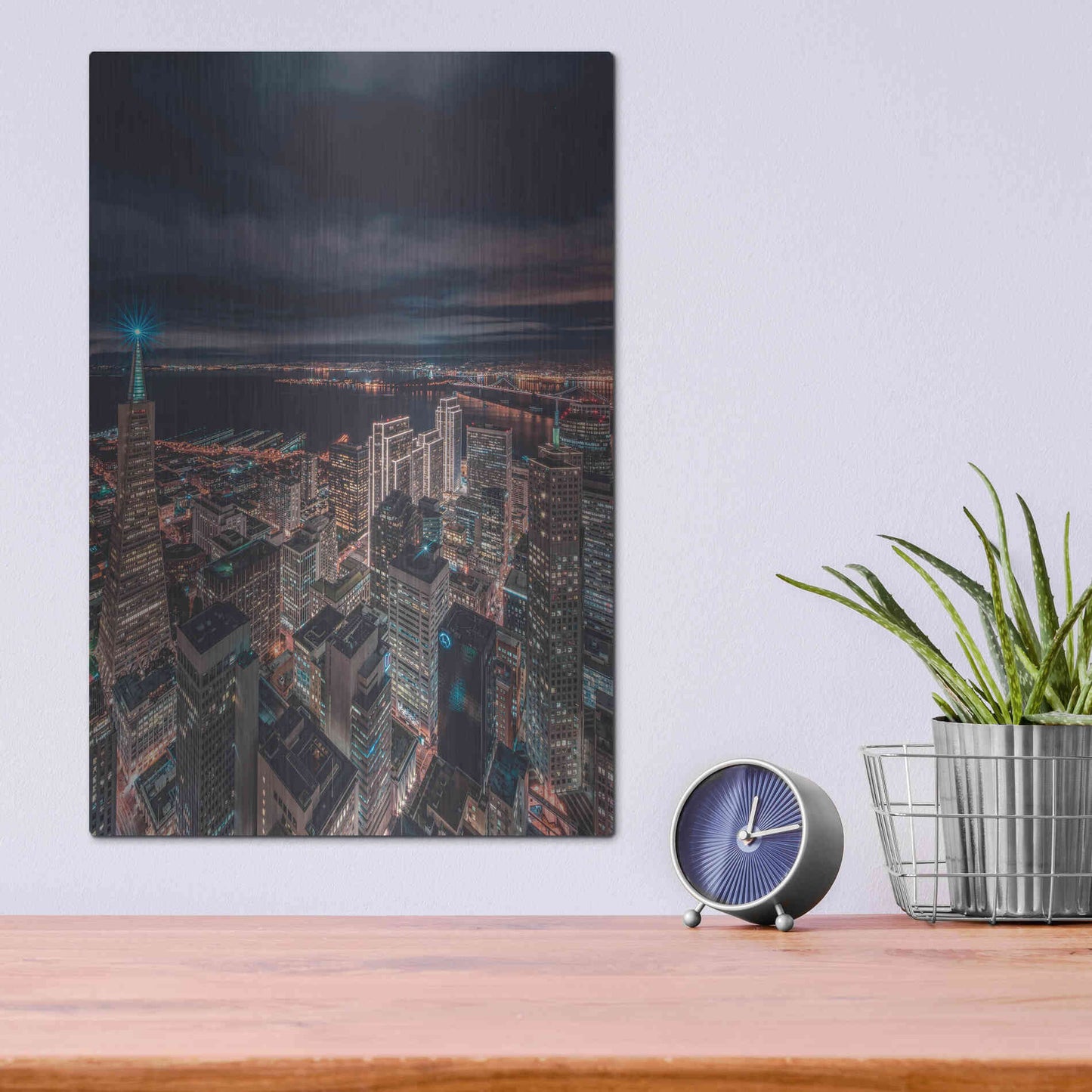 Luxe Metal Art 'San Francisco Look Down 5' by Bruce Getty, Metal Wall Art,12x16