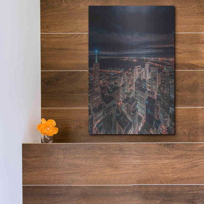 Luxe Metal Art 'San Francisco Look Down 5' by Bruce Getty, Metal Wall Art,12x16