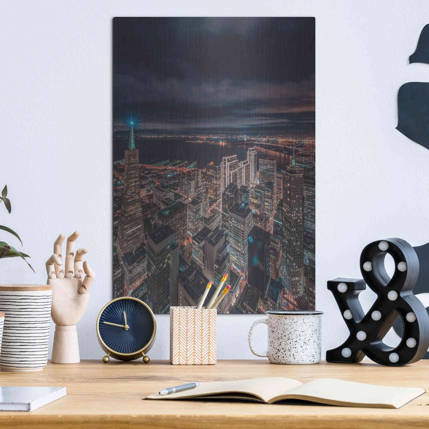 Luxe Metal Art 'San Francisco Look Down 5' by Bruce Getty, Metal Wall Art,12x16