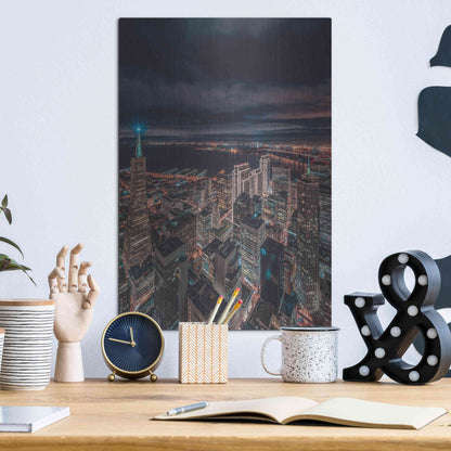 Luxe Metal Art 'San Francisco Look Down 5' by Bruce Getty, Metal Wall Art,12x16