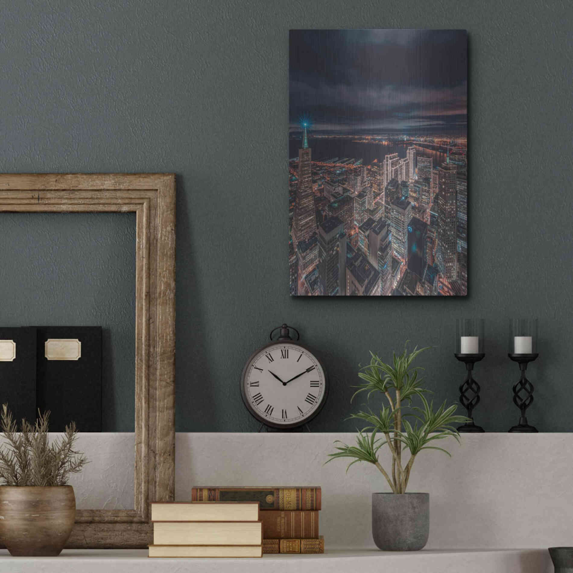 Luxe Metal Art 'San Francisco Look Down 5' by Bruce Getty, Metal Wall Art,12x16
