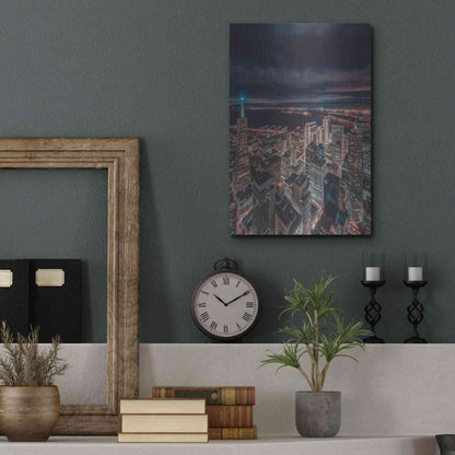 Luxe Metal Art 'San Francisco Look Down 5' by Bruce Getty, Metal Wall Art,12x16