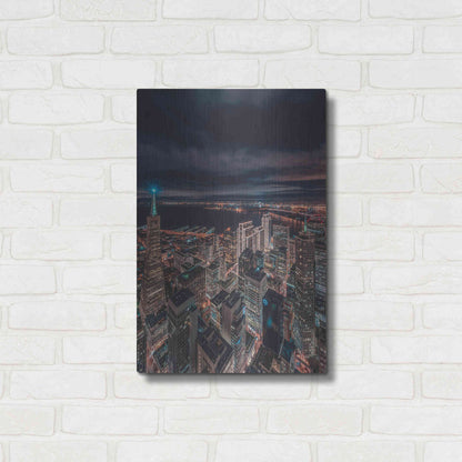 Luxe Metal Art 'San Francisco Look Down 5' by Bruce Getty, Metal Wall Art,16x24