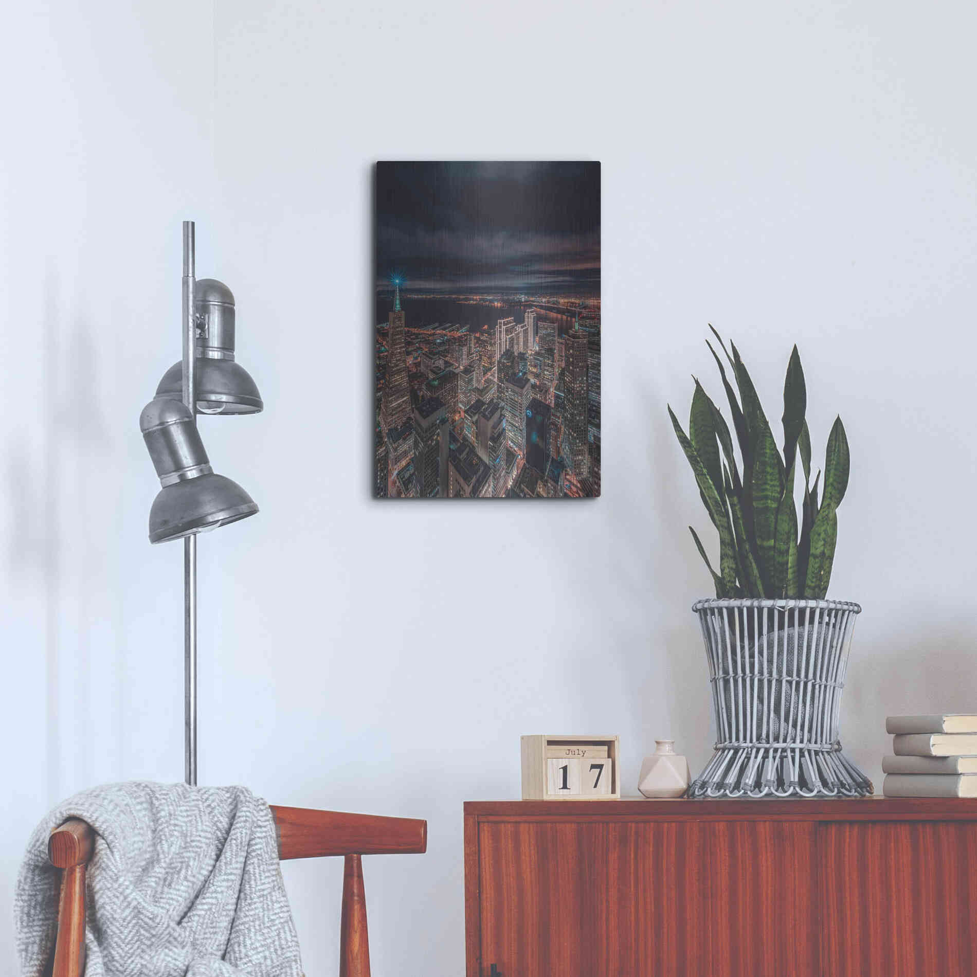 Luxe Metal Art 'San Francisco Look Down 5' by Bruce Getty, Metal Wall Art,16x24