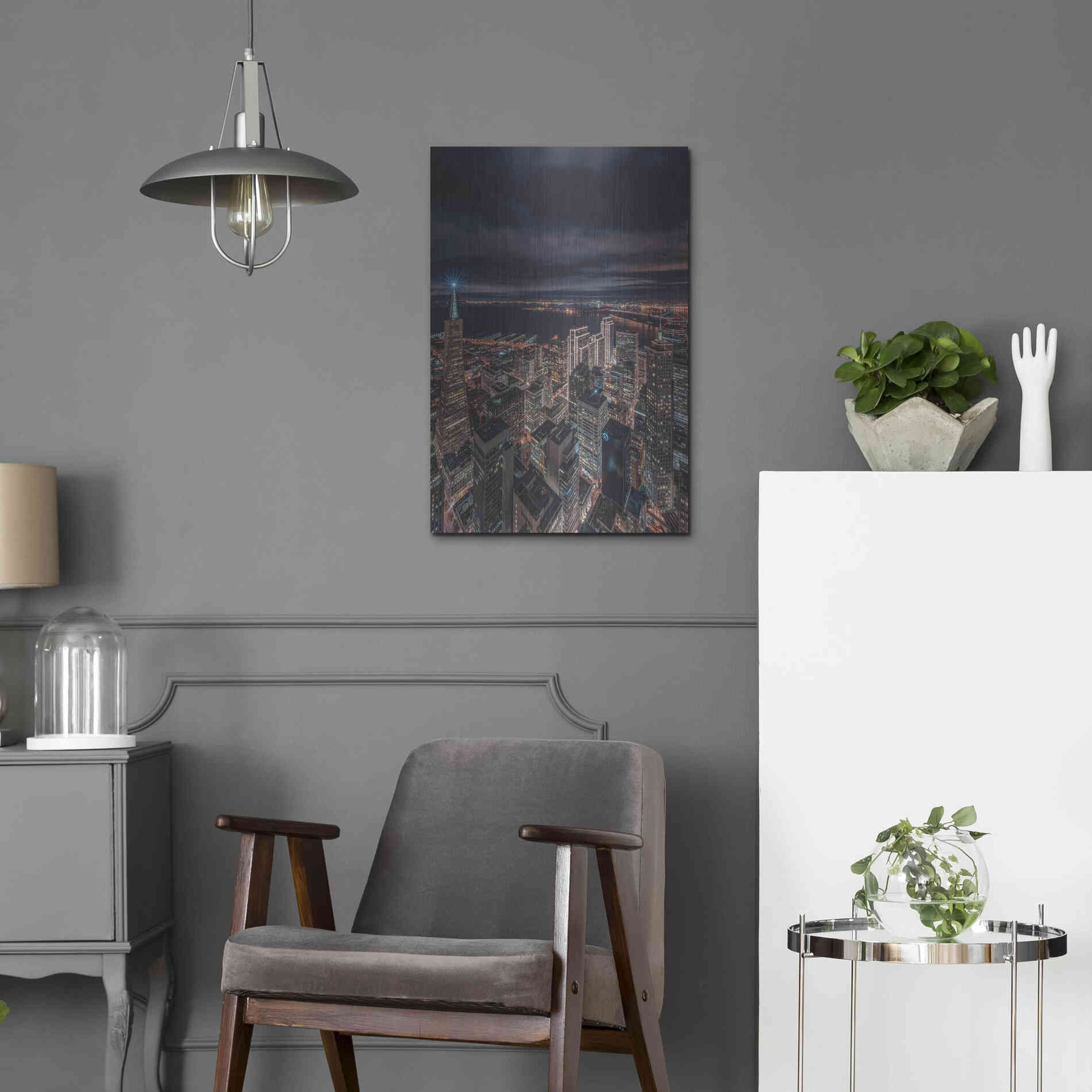 Luxe Metal Art 'San Francisco Look Down 5' by Bruce Getty, Metal Wall Art,16x24