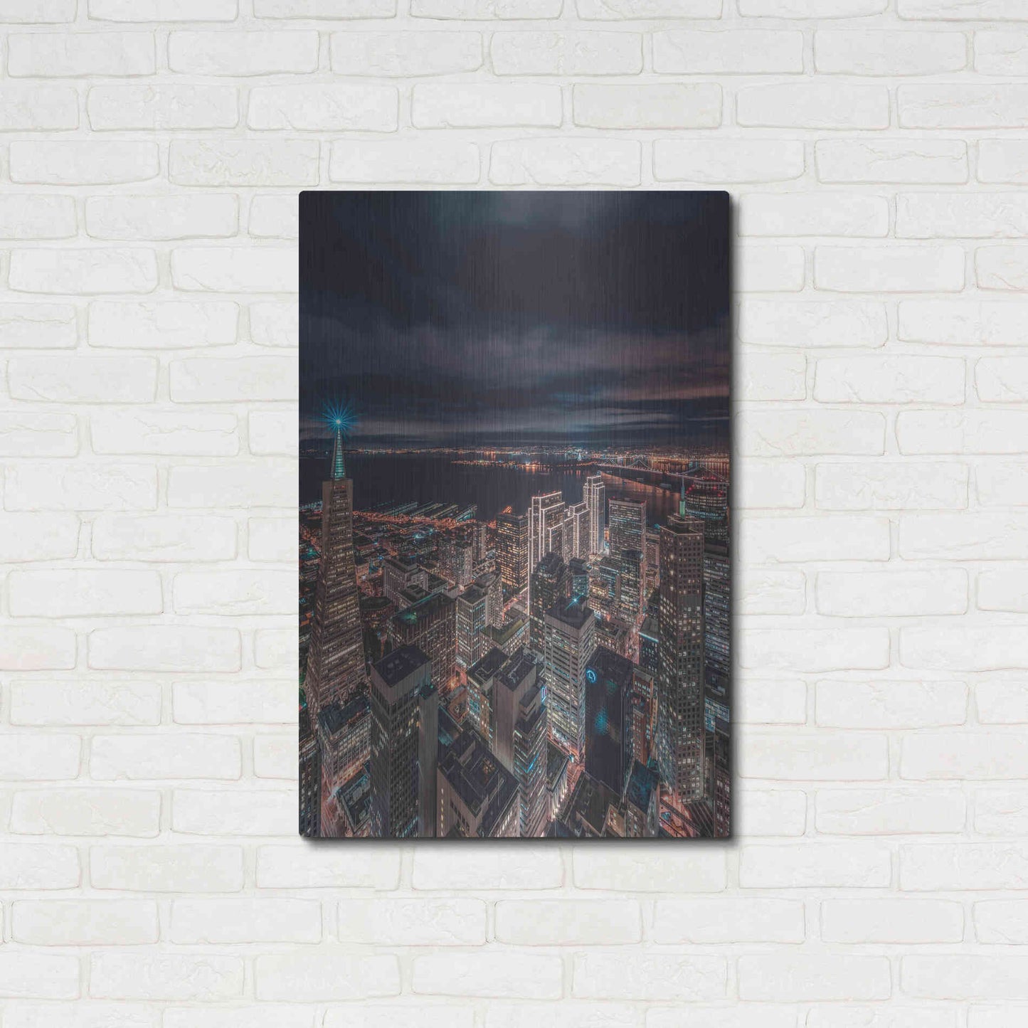 Luxe Metal Art 'San Francisco Look Down 5' by Bruce Getty, Metal Wall Art,24x36