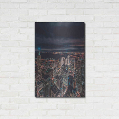 Luxe Metal Art 'San Francisco Look Down 5' by Bruce Getty, Metal Wall Art,24x36