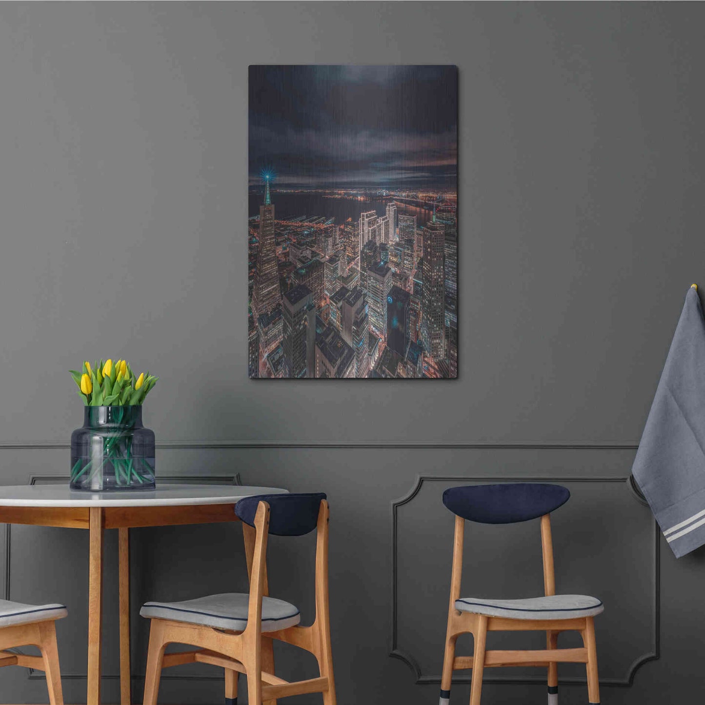 Luxe Metal Art 'San Francisco Look Down 5' by Bruce Getty, Metal Wall Art,24x36