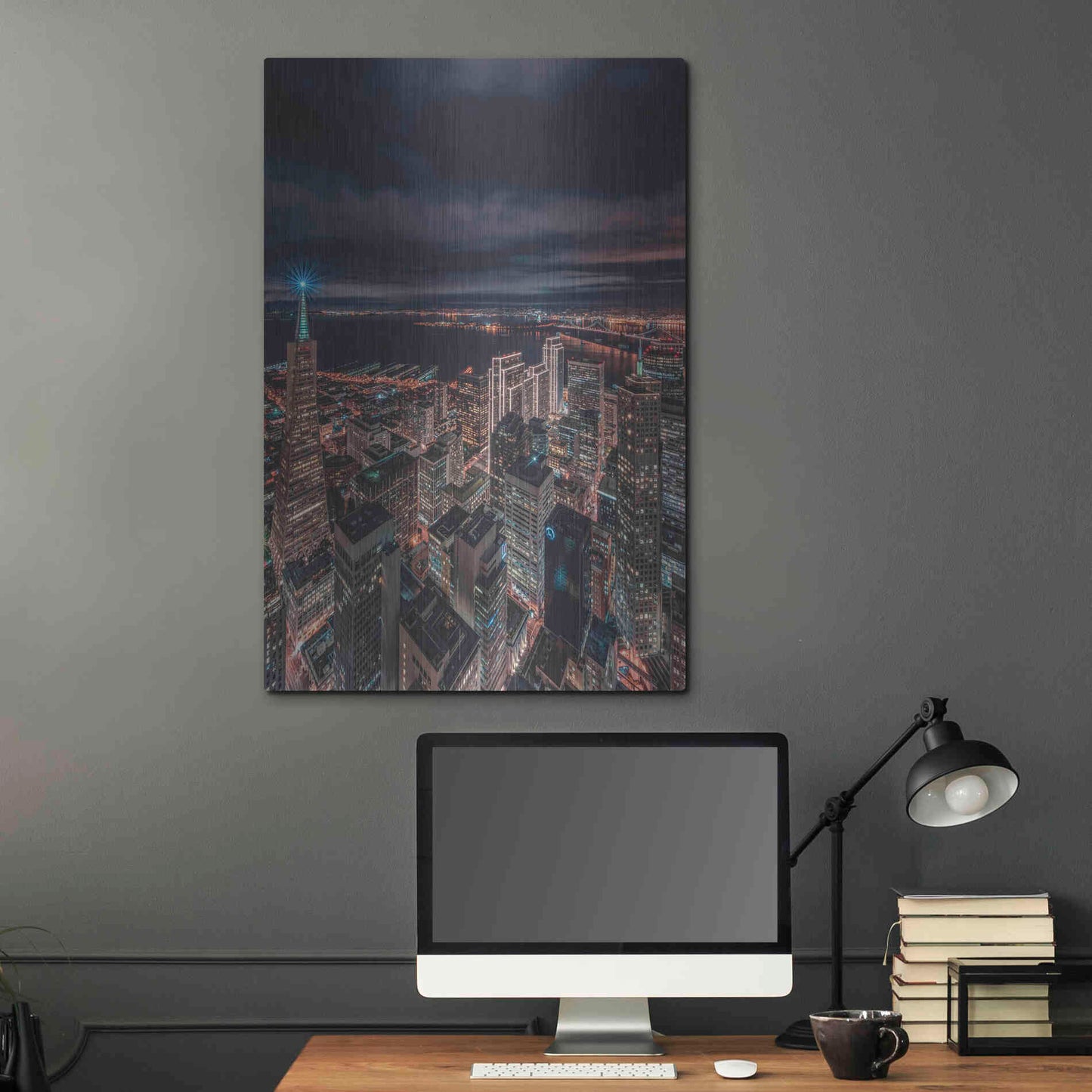 Luxe Metal Art 'San Francisco Look Down 5' by Bruce Getty, Metal Wall Art,24x36
