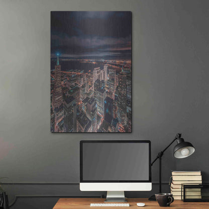 Luxe Metal Art 'San Francisco Look Down 5' by Bruce Getty, Metal Wall Art,24x36