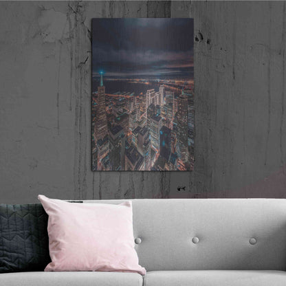 Luxe Metal Art 'San Francisco Look Down 5' by Bruce Getty, Metal Wall Art,24x36